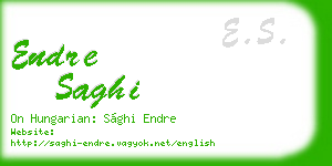 endre saghi business card